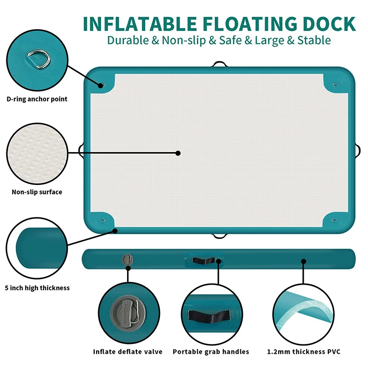 Factory Price Newest Fun Water Inflatable Yacht Dock Floating Soft Air Mat for Family Party