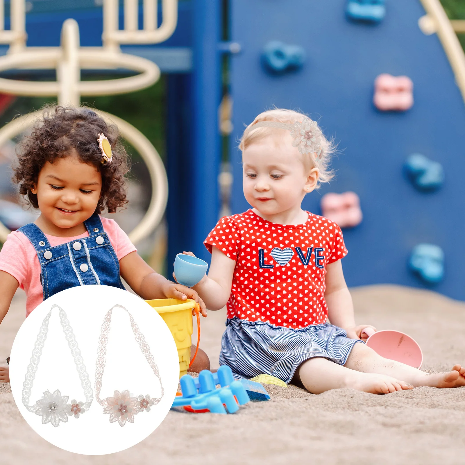 

2pcs Baby Girl Flower Headbands Adorable Hair Wraps For Newborn Infant Lightweight Elastic Soft Comfortable Photography Prop