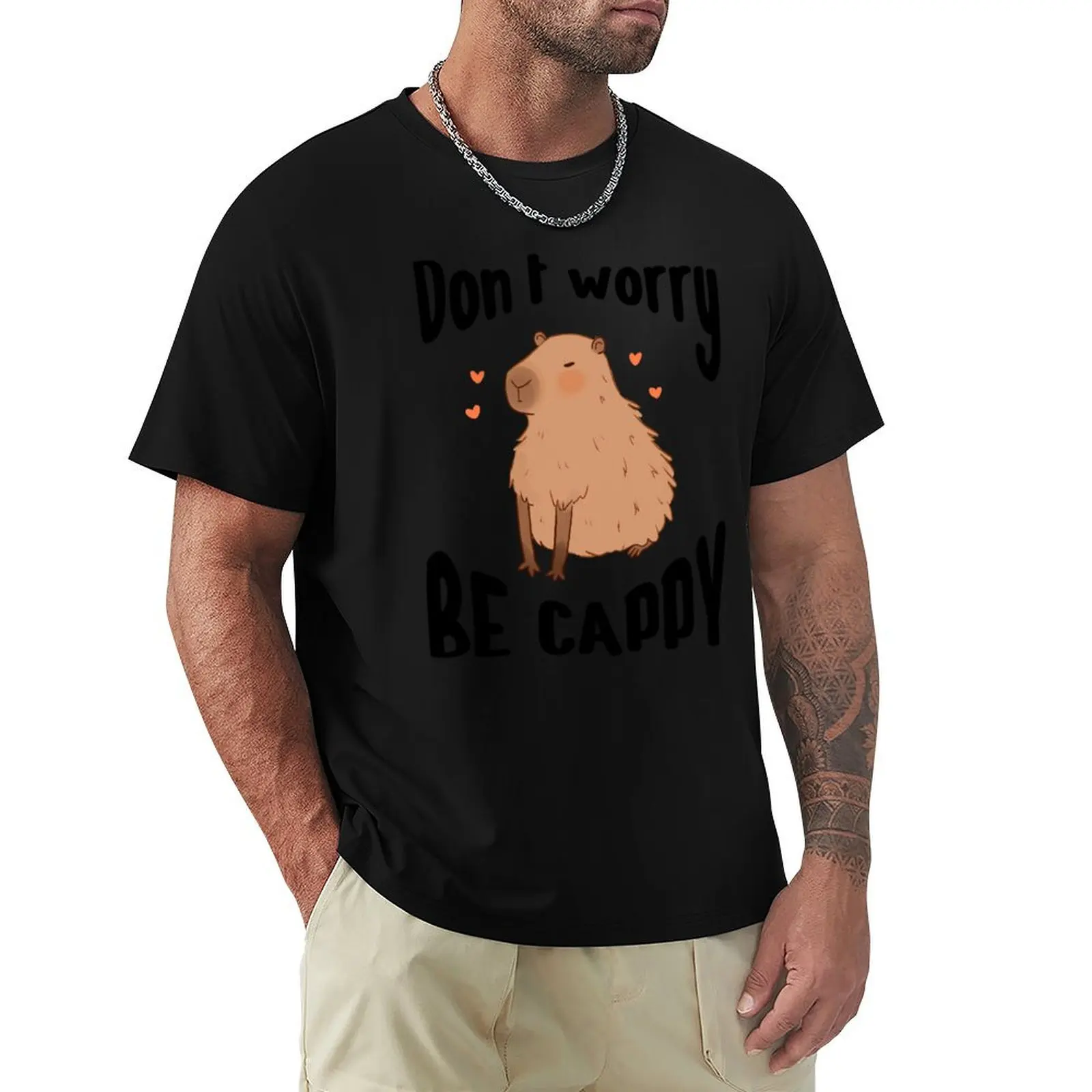 

Don't worry be cappy T-Shirt blanks valentines boutique clothes tees luxury t-shirt mens designer clothes