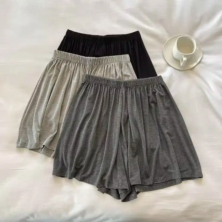 Ultra-Soft Modal Cotton Women's Summer Thin Casual Wearable Loose Shorts Home Pants High Waist Short Length  Color