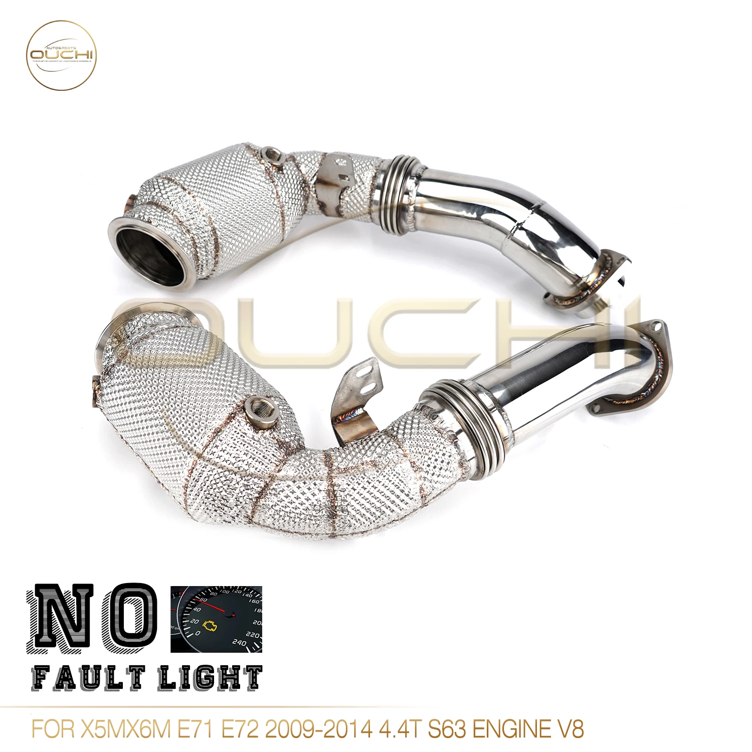 

OUCHI No Fault Light BMW X5M X6M E71 E72 2009-2014 4.4T S63 Engine V8 Performance Exhaust System Upgrade Part