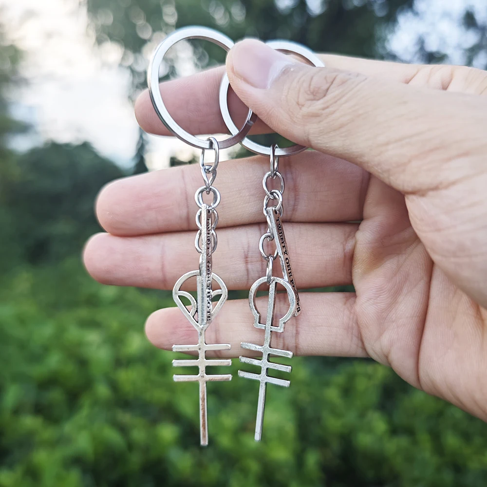 Twenty One Pilots Keychain Vintage Pendants Keyring Bff Friendship Skeleton Key Chain for Men Women Music Hip Hop Jewelry