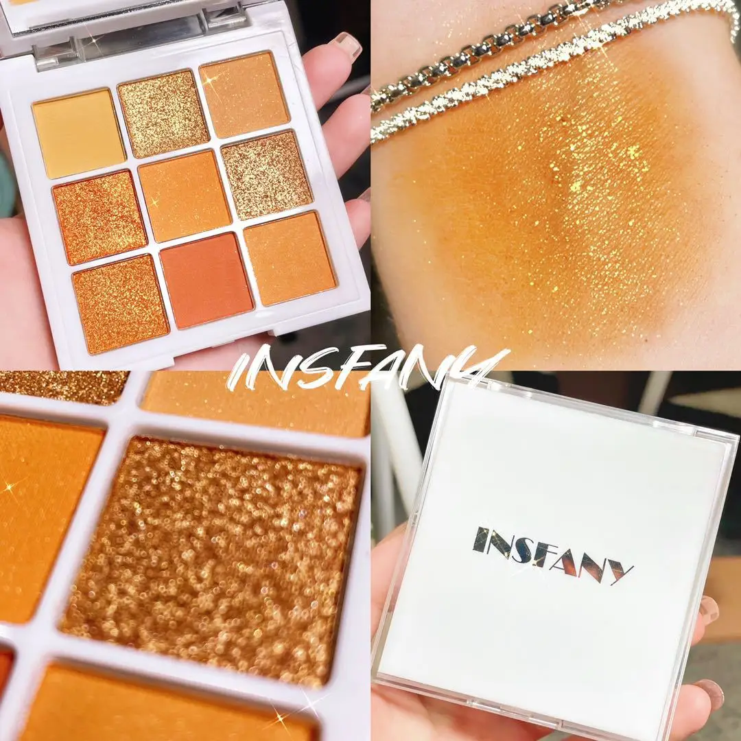 earth color matte eyeshadow palettes Glitter Eyeshadow Lasting Charming Sweet Orange Bean Paste Color Makeup Cosmetic