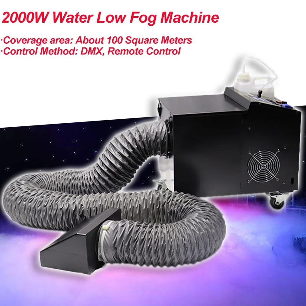 

2000W Water Low Fog Machine Water Base Fog Machine Low Lying Dry Ice Effect With Water Tank Stage Equipment For DJ Party Show