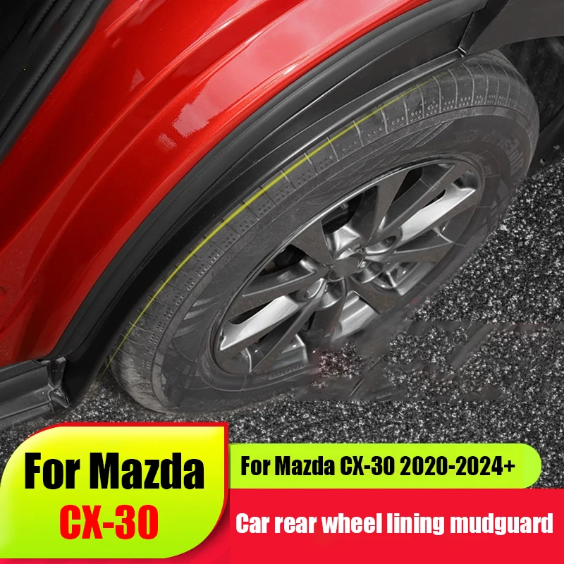 

For Mazda CX-30 CX30 2020 2021 2022 2023 2024 Car rear wheel lining mudguard ABS material exterior protective parts