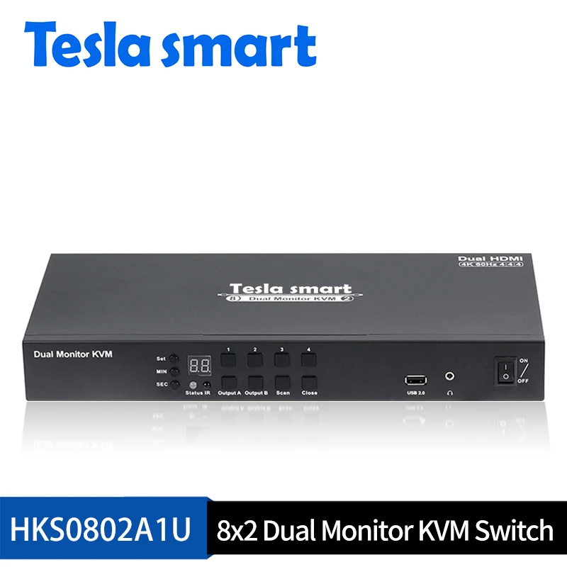 Factory Price 8X2 HDMI Dual Monitor KVM Switch 4K60Hz Support DCCI