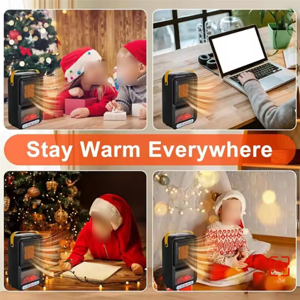 Quiet Desktop Portable Heater with Remote Control Constant Temperature Setting Safety Cork and Multiple Protection Features