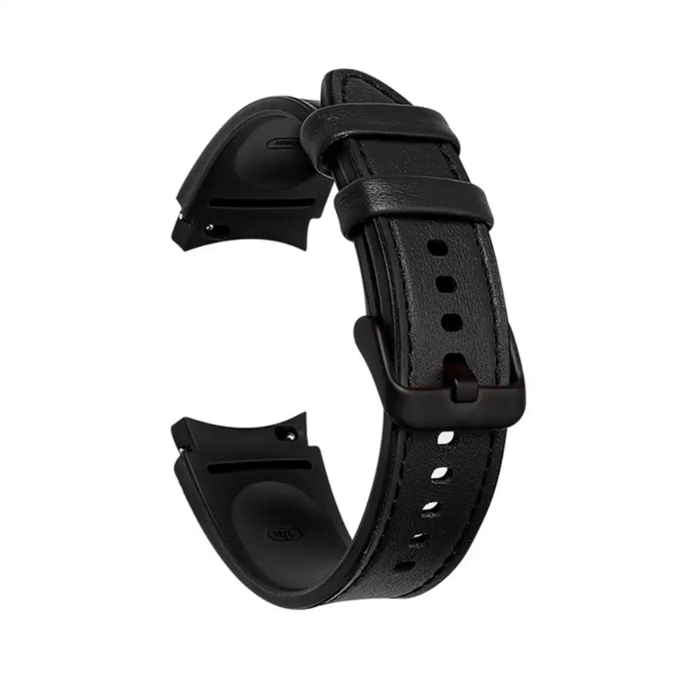 Correa de cuero para samsung Galaxy Watch 4, Accesorios inteligentes de repuesto de 42mm, correa de muñeca de cuero de moda