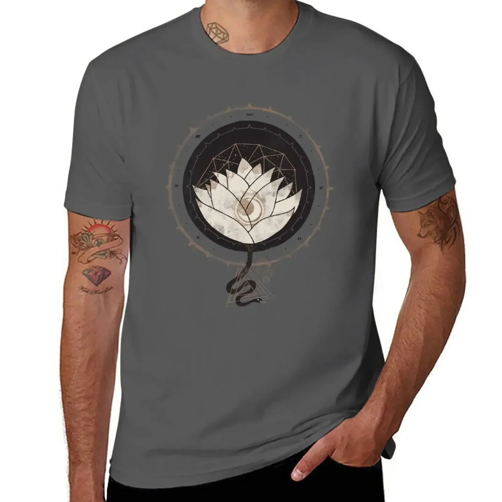 

Lotus T-Shirt quick drying customs design your own summer top mens big and tall t shirts