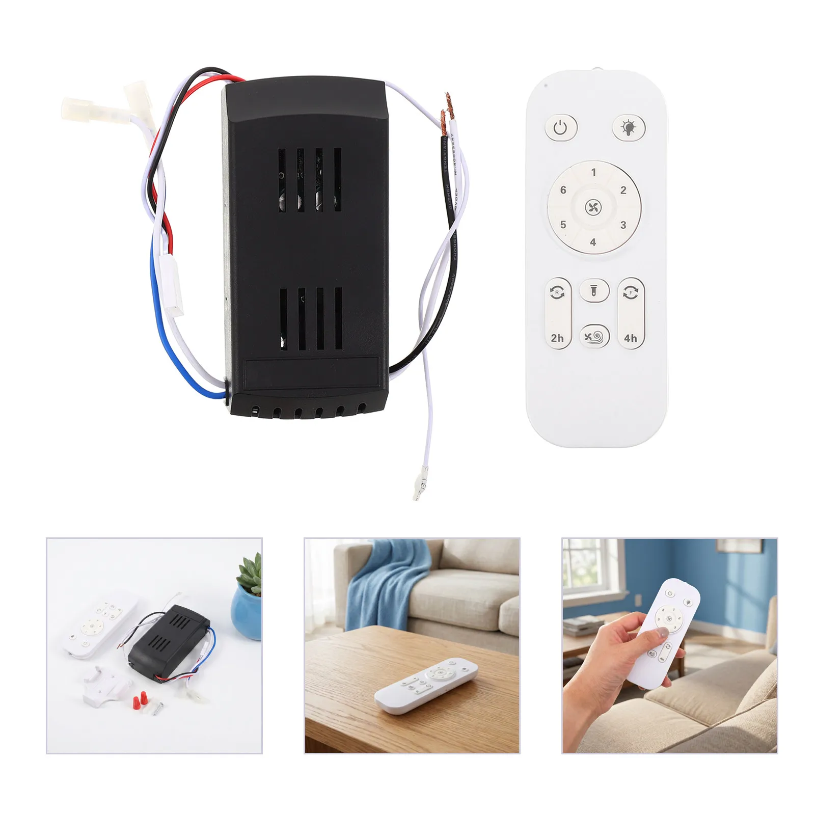 DC 24V Ceiling Fan Remote Control Kit – 6-Speed Wireless Timer for Home Fan & Light