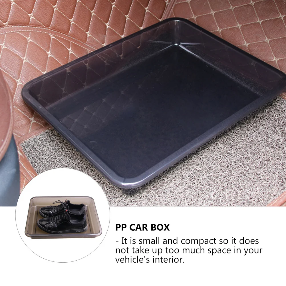 

Car Storage Box Plastic Durable Auto Organizer Compact Vehicle Interior Holder For Gloves Sundries Shoe Pp Container