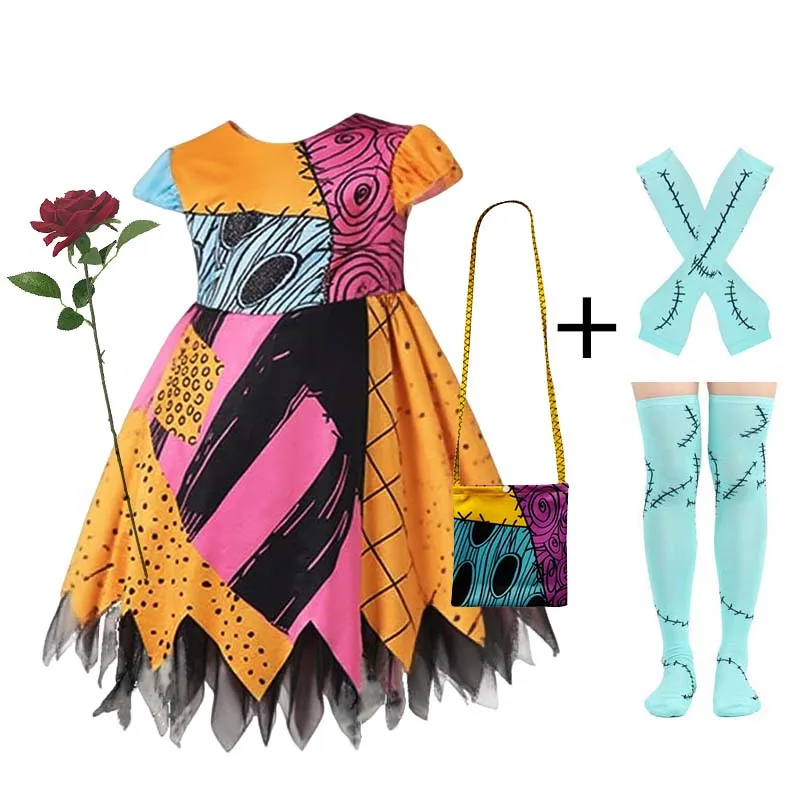 Halloween Jack Skellington Sally Cosplay Costume for Girls Boys The Nightmare  Before Xmas Dress up Kids Classic Sally&Jack Frock - AliExpress 1501