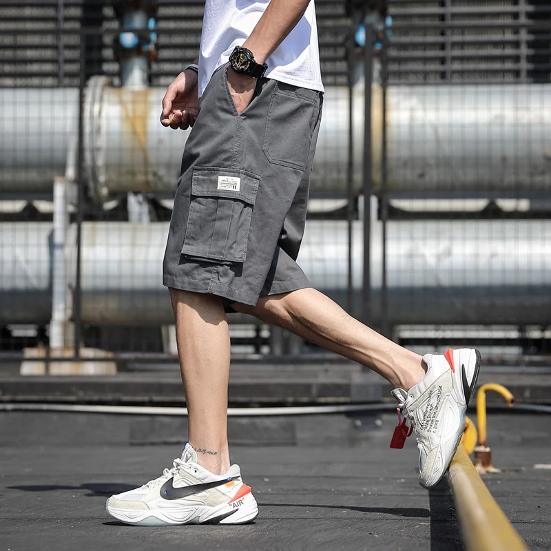 Summer Cargo Shorts Men 2024 Spring Casual Fashion Cotton Joggers Baggy Men Sweatshorts Multi-Pocket Loose Pants Men Clothing