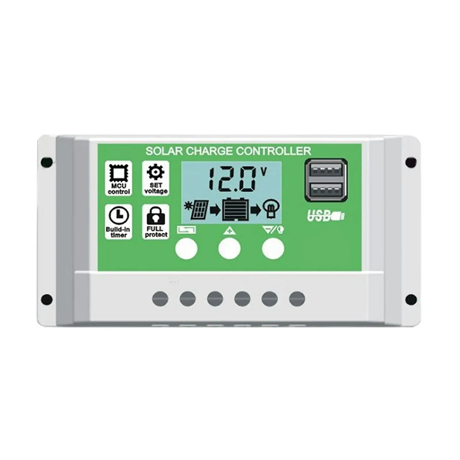 Intelligent Solar Charge Controller 10 60A MPPT Tracking LCD Display Overcurrent Protection for Off Grid Solar Power