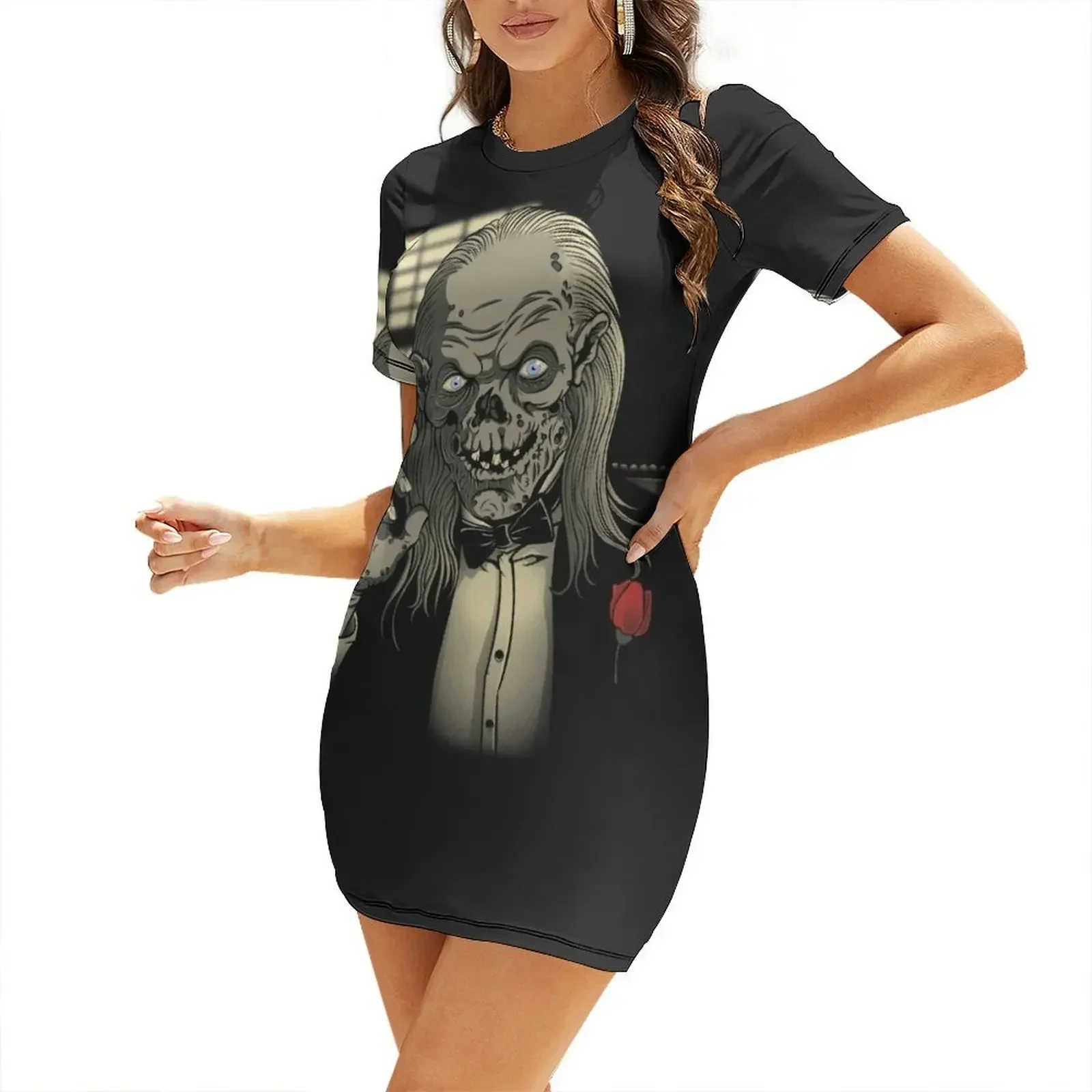

THE CRYPTFATHER Short-Sleeved Dress dresses summer woman 2026 women evening dress