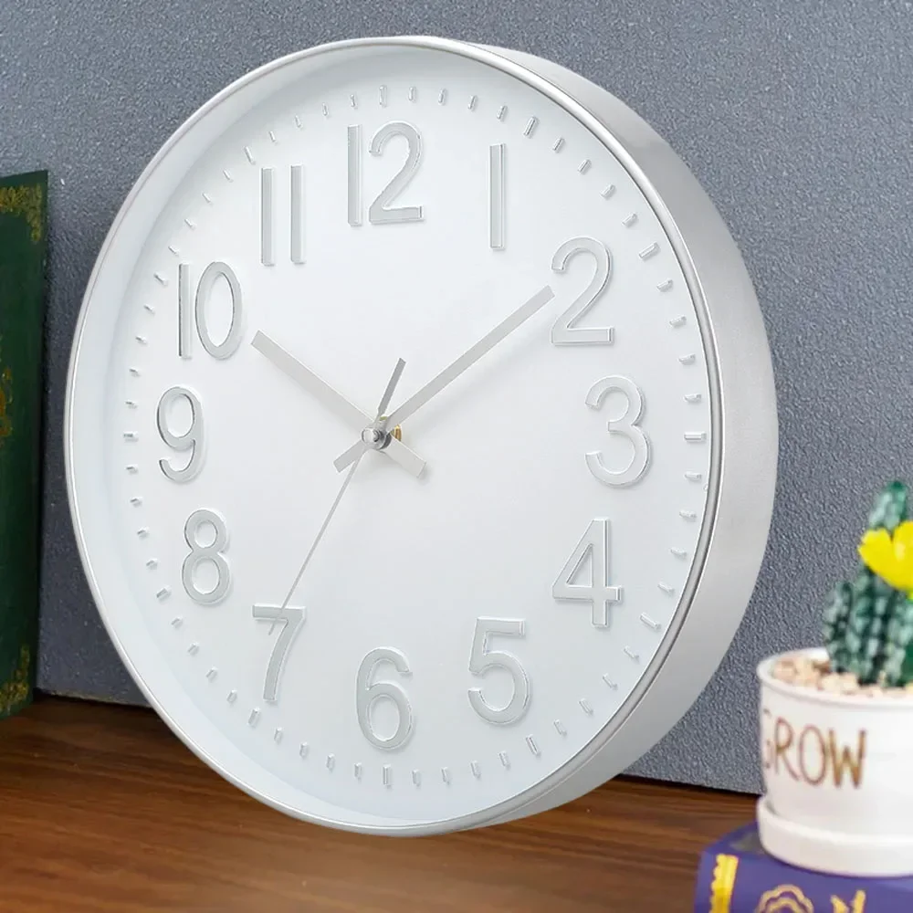 12 Inch Wall Clock with Night Light Glow in The Dark Wall Clock Non-ticking for Home Office Hotel Shops Cafe Decor