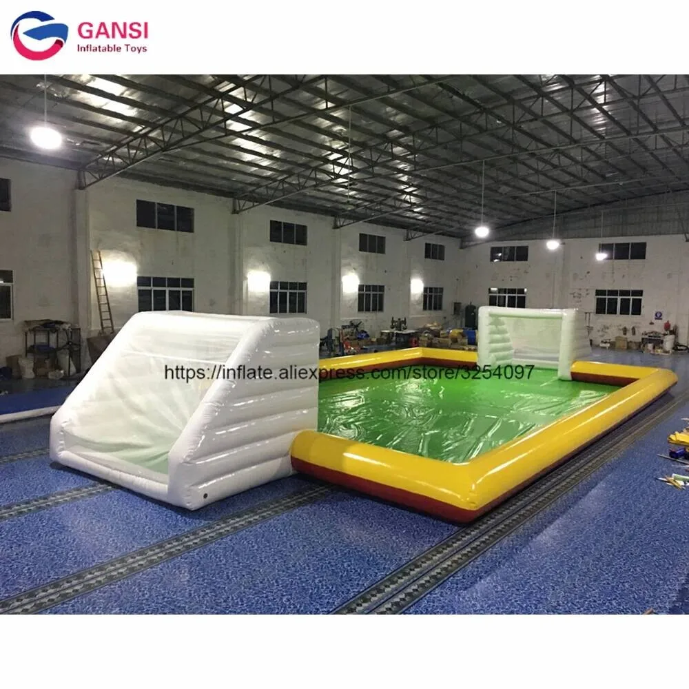 

0.9Mm PVC Durable Inflatable Football Field 13*6M Factory Inflatable Soccer Field For Sport Game With Free Air Pump
