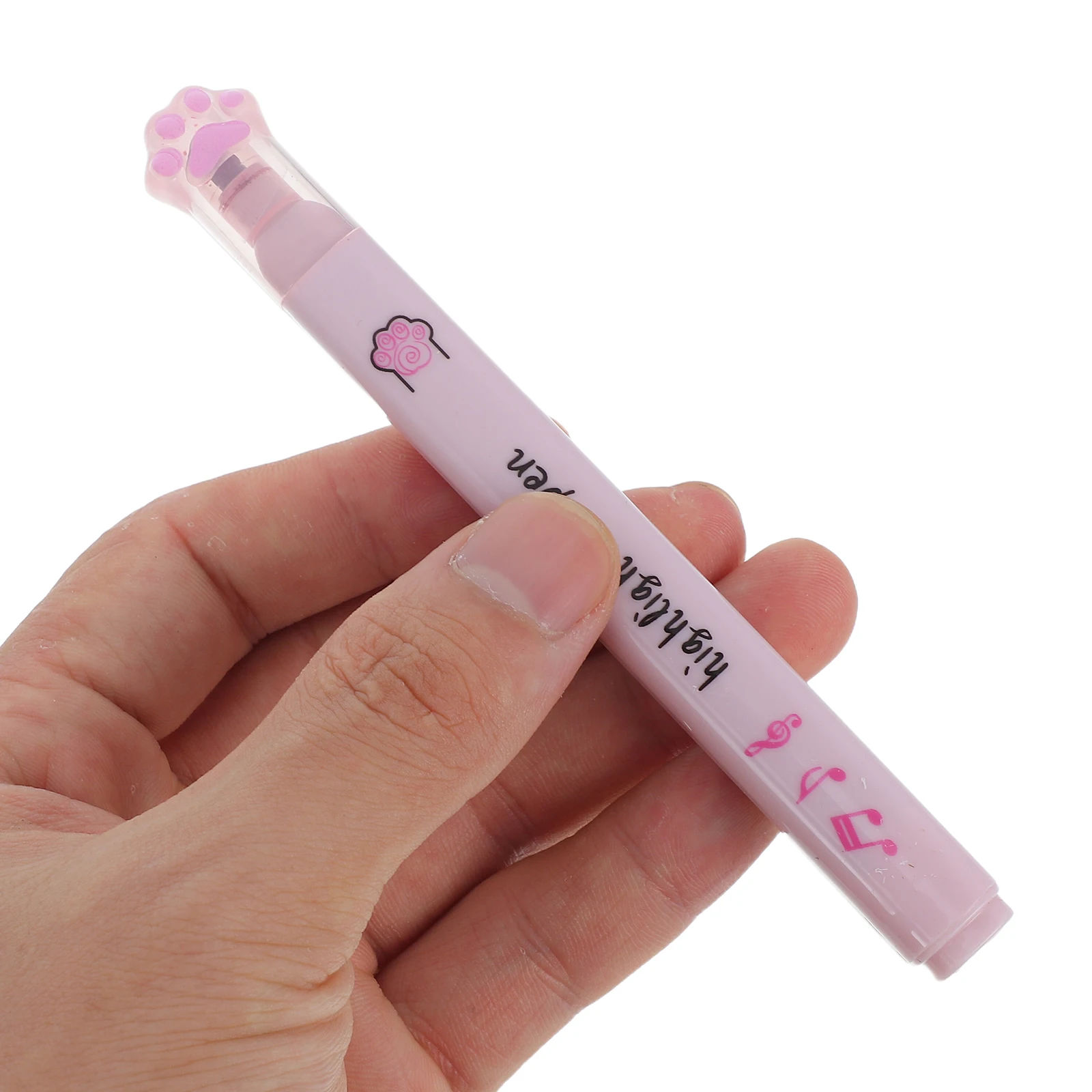 

12Pcs Cat Paw Design Highlighter Pens Pastel Neon Colors Portable Lightweight for Student School Office Journaling Notes Taking