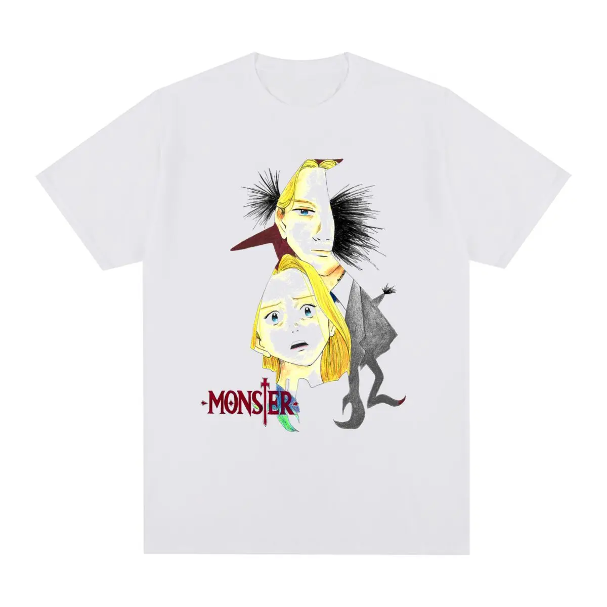 naoki urasawa MONSTER Vintage T-shirt Novelty Johan Liebert Cotton Men T shirt New Tee Tshirt Womens Tops