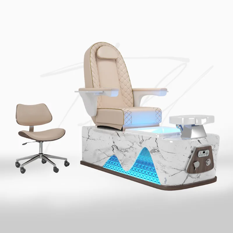 Pedicure Chair, Electric Foot Massage and SPA Foot Bath, Reclining Nail Salon Chair