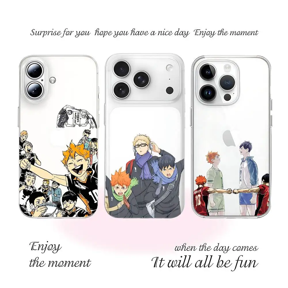 حافظة هاتف Amine H-Haikyuu حافظة شفافة ناعمة لهاتف آيفون 17 16 15 14 13 12 11 Pro Max Mini Plus حافظة مضادة للصدمات