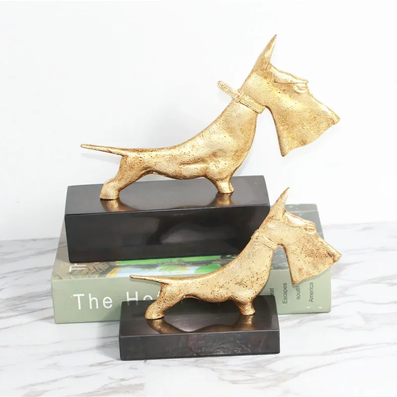 

CLL Modern Abstract Home Ornament Living Room Ornament TV Cabinet Crafts Puppy Ornament