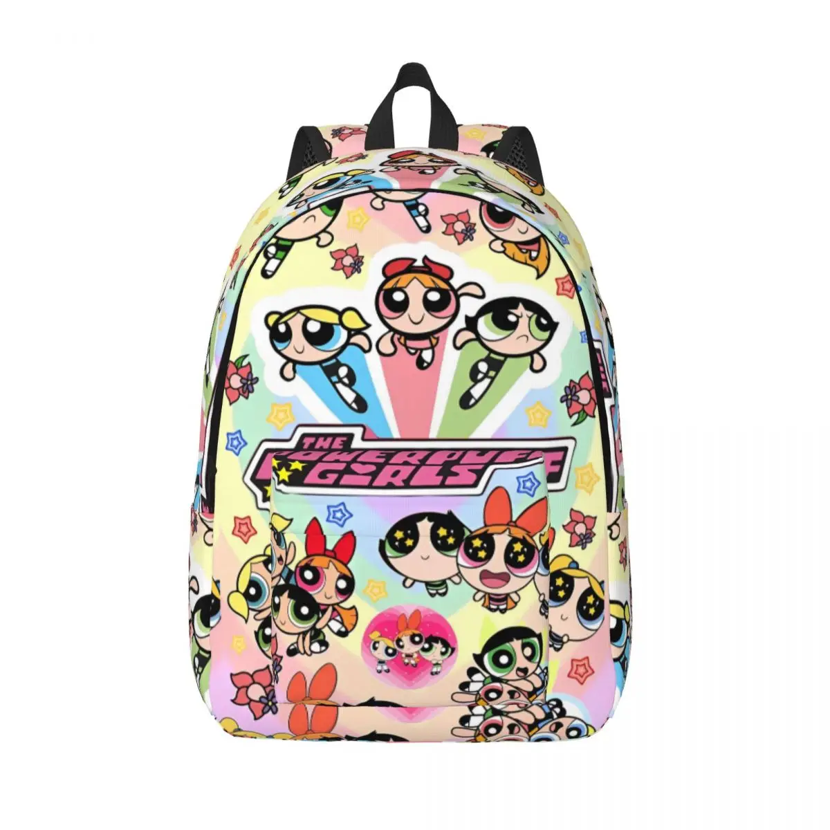 Powerpuffed Cartoon Three Girls Backpack for Men Women Teenage Student Work Daypack College Canvas Bags Gift