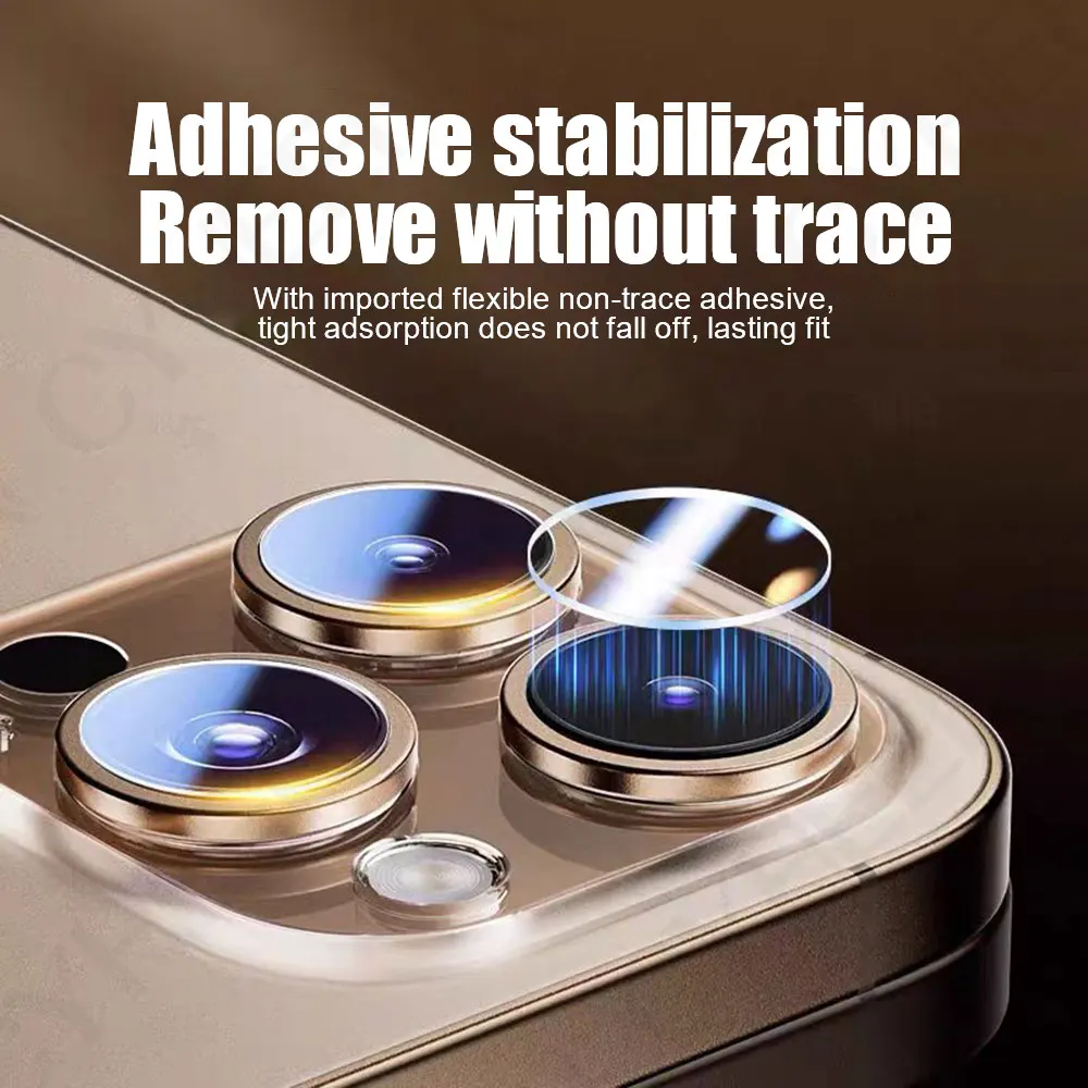2Pcs Camera Protector for iPhone 16 Pro Phone Screen Protector 15 Plus 14 Pro Max 13 Camera Lens Protective Film 12 11 XR XS Max - náhled 4