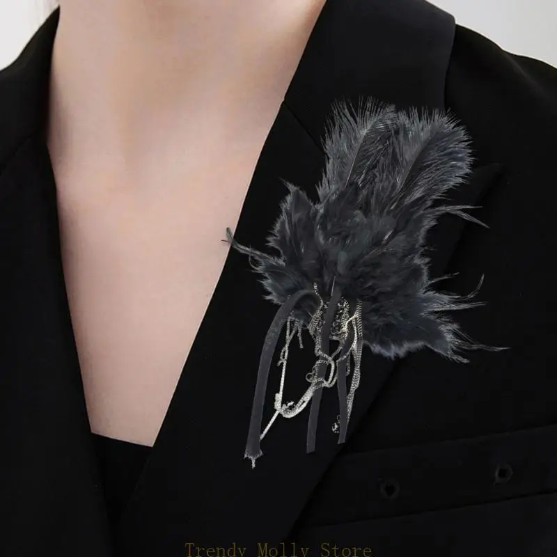 N5KB Creative Pattern Breat Flower Personality Brooch Pin Durability Durability Wedding Chem