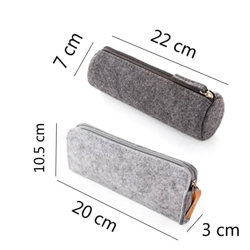 Imagem -06 - Retro Felt Pencil Pen Case Maquiagem Cosmética Coin Pouch Zipper Bolsa Bolsa Portátil Papelaria Escolar Material de Escritório