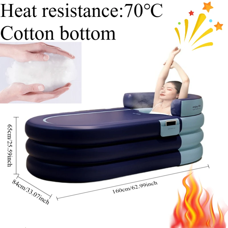 

Folding Adult Household Full Body Sweat Bath Bucket Children's Bidet Thickened Inflatable Tub