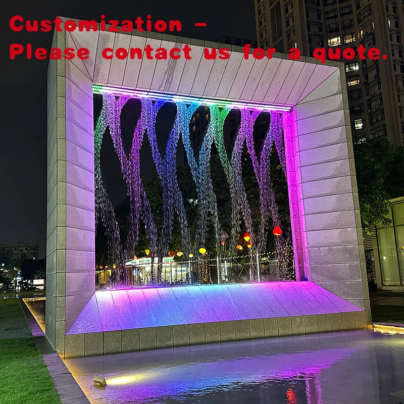 custom.Digital Curtain Fountain Stylish Waterwall Line with Waterfall-Style Artificial Feature