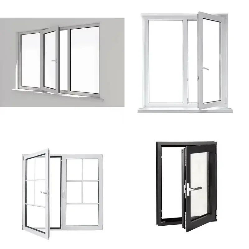 High Impact Hurricane Resistant Black Aluminum Alloy Thin Sliding Doors and Windows