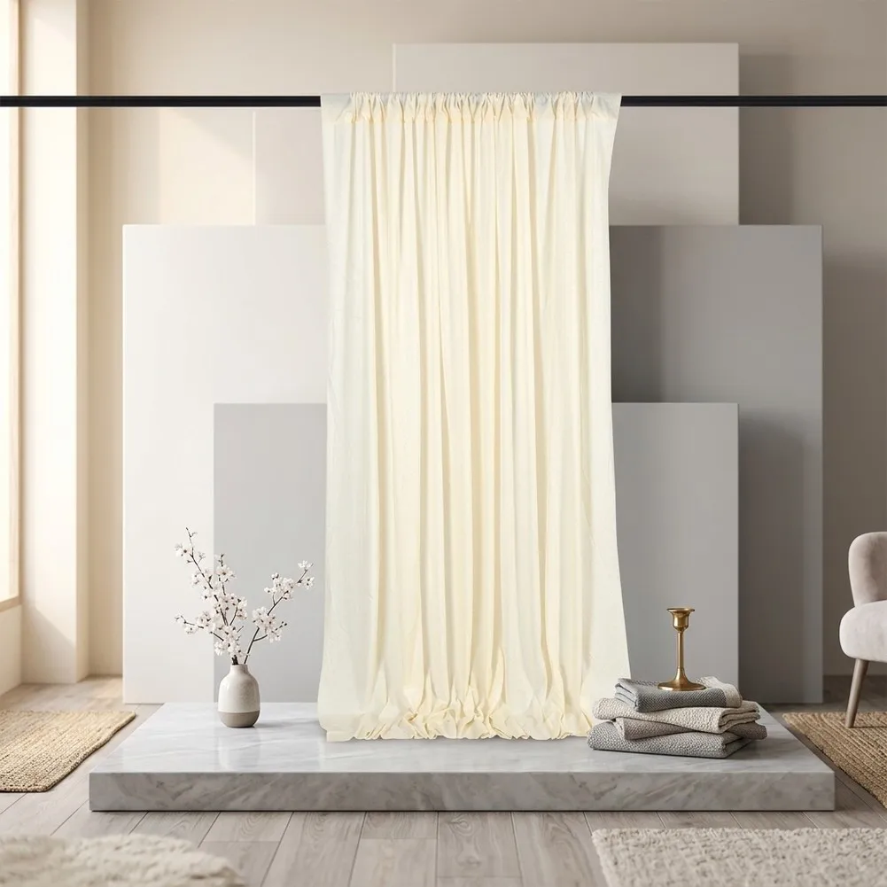 Elegant Event for Decor Milk Silk Backdrop Elegant Party Backdrop Soft And Lightweight Fabric Luxurious Draping Texture