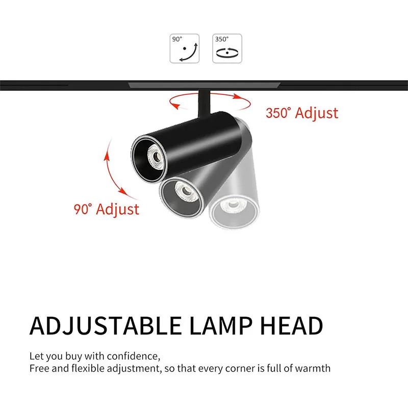 Imagem -02 - Magnetic Led Chips Track Spotlights Cabeça de Lâmpada para Pingente de Teto Embutido Sistema de Iluminação Doméstica dc 48v 12w S20