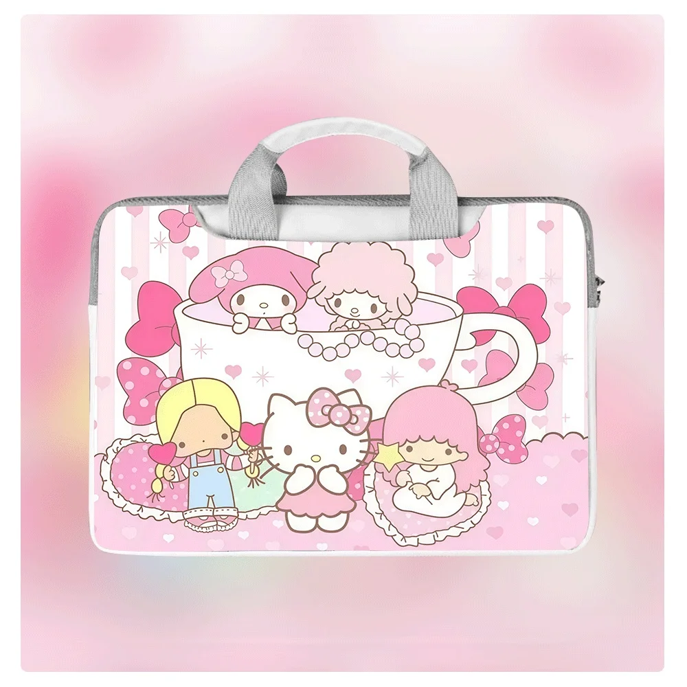 

Hello Kitty Cute Anime Peripheral Laptop Bag 12 14 15 15.6 16 Inch Waterproof Protective Case for Apple Dell HP Notebook Gift
