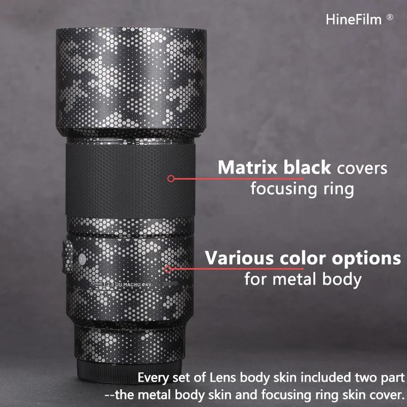 Lens Skin for Sigma 70F2.8 for Sony E / for Canon EF Mount Lens Sticker for Sigma 70mm f/2.8 DG Macro Art Lens Protector Cover
