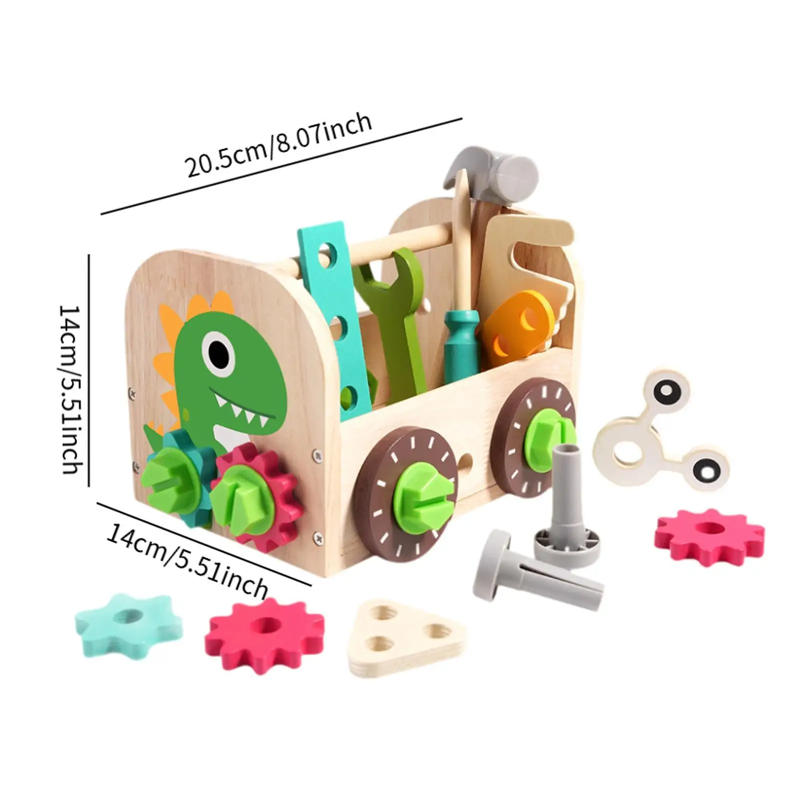 Juego de herramientas para niños, juguete educativo de aprendizaje de motricidad fina de madera, juego de simulación