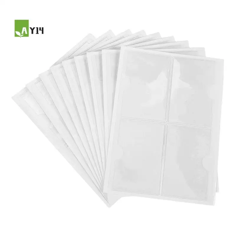 AY14 -36Pcs Self-Adhesive Label Card Holder Index Pockets Holder 6X8.5Cm Clear Plastic Card Holder Adhesive Label Holder