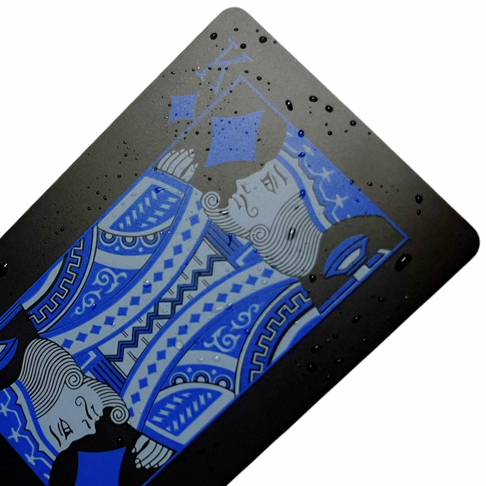 Black Blue playing cards board games child kids toys Gift 5.7cmX8.9cm Red Golden Waterproof PVC Magic Poker deck card game set