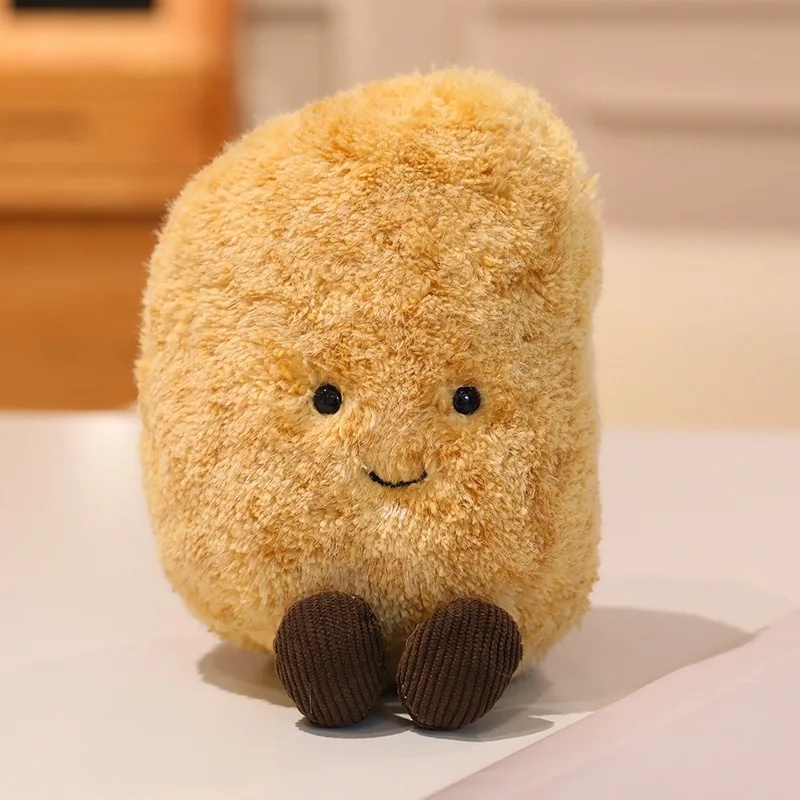 JC boneca divertida pequena batata gengibre brinquedo de pelúcia realista batata vegetal brinquedo de pelúcia