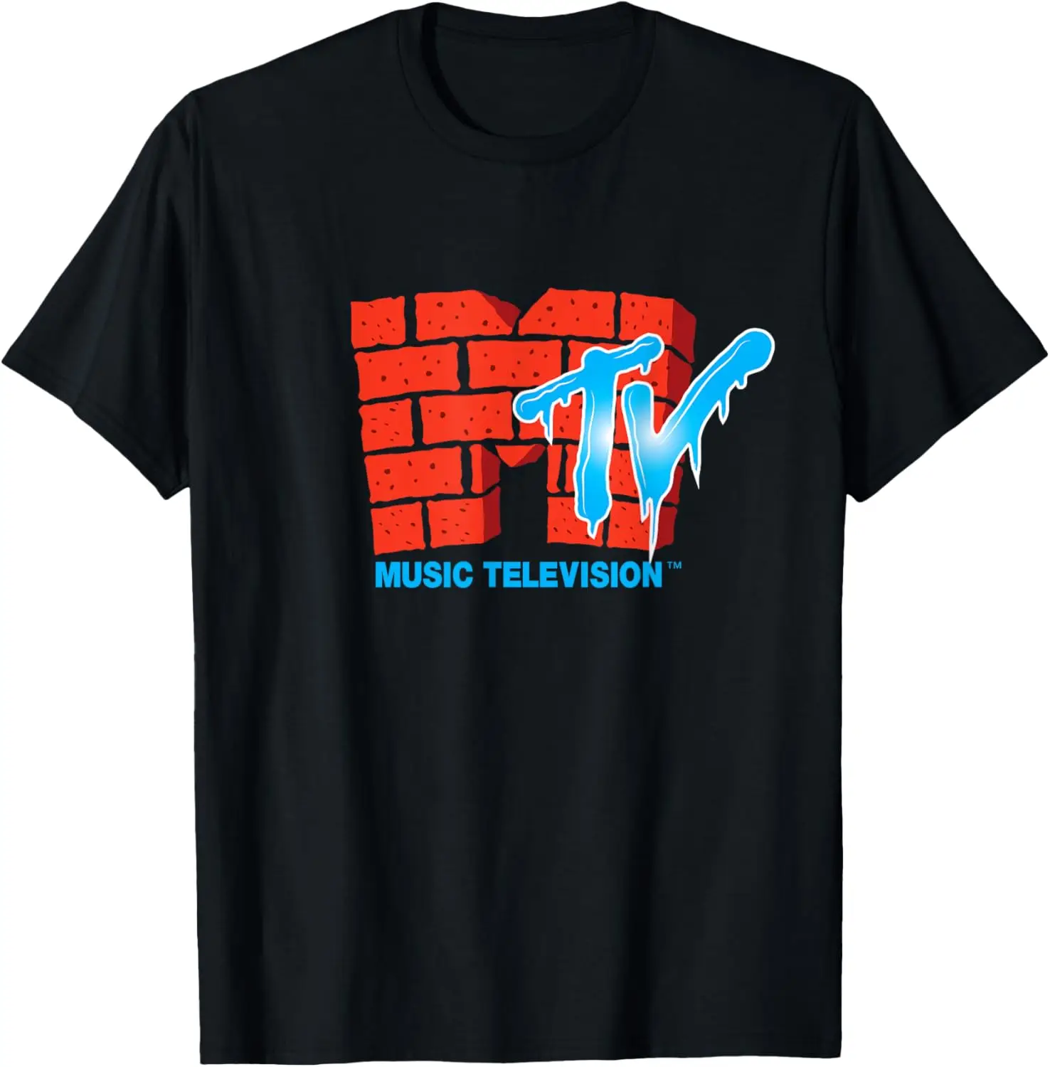 

Mademark x MTV - The official MTV Logo with a wall and a frosty cool ice Text T-Shirt