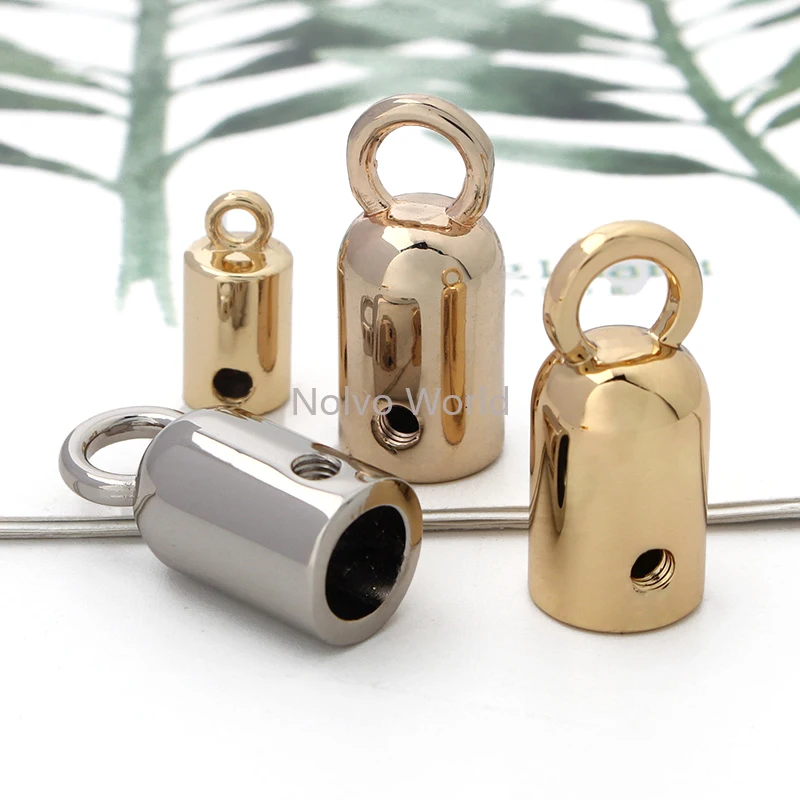 10/30/100PCS Metal Bag Straps Clasps Tassel Fringe Cap Buckle For Lether Rope Cord Lock Connector Hanger Shoulder Accessories