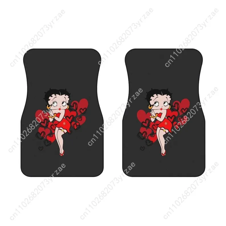 

Betty Boop 4pcs Universal Car Floor Mats All-Season Fashionable Auto Interio Absorbent Non-Slip Washable Car Floor Mats