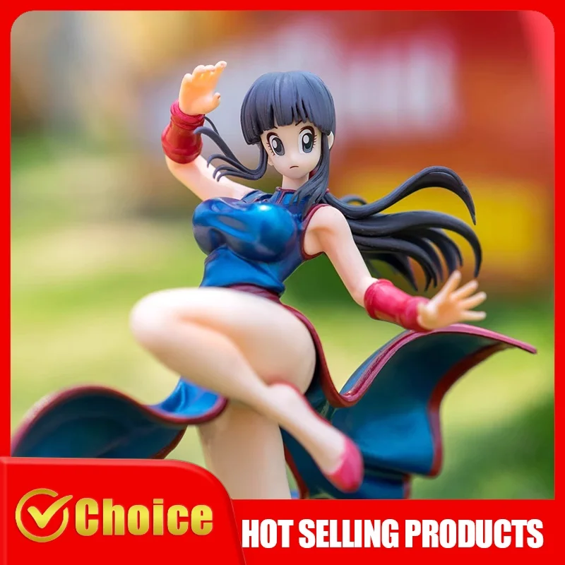 

20CM Dragon Ball z Figure Anime Bulma Cheongsam Chichi Launch Lazuli Collection Action Model Toy PVC Desktop Ornament Doll