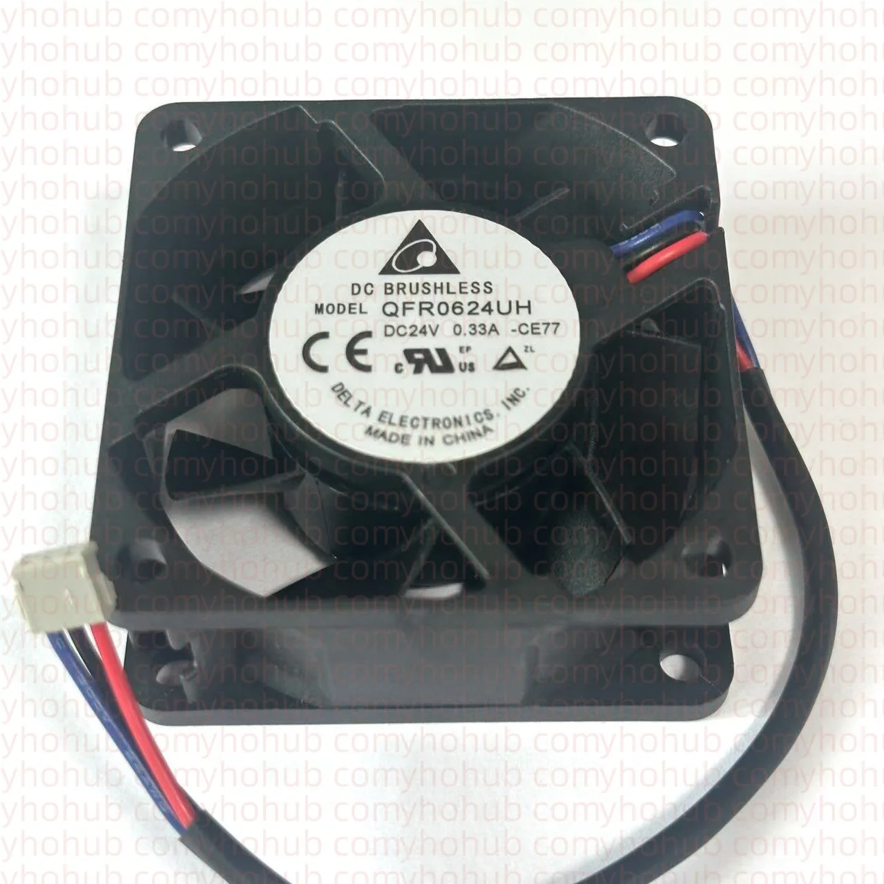 

Delta Electronics QFR0624UH CE77 DC 24V 0.33A 60x60x25mm Server Cooling Fan