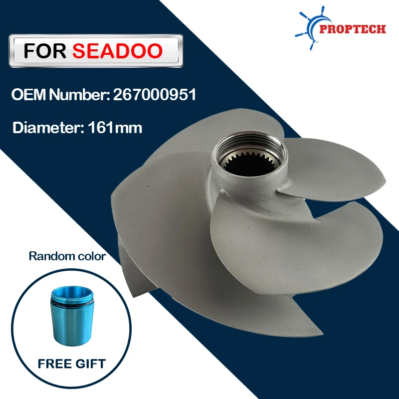 

For Seadoo 267000951 Jet Ski Impeller RXP-X RXT-X 300 GTX LIMITED 300 161mm 4 Blades Sand Blasted