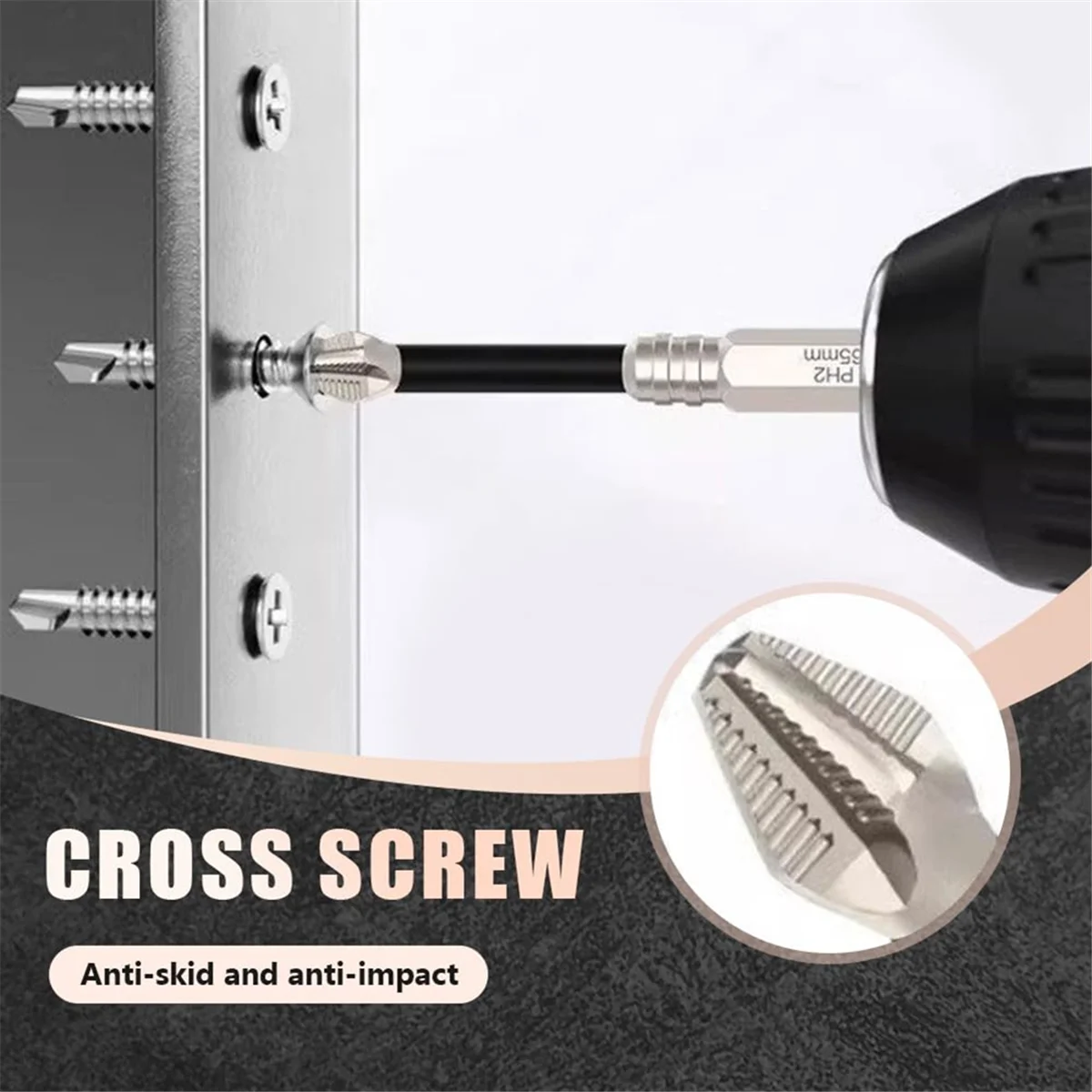 A002 High Magnetic Screwdriver Drill Bit Set, Strong Magnetic Durability Screwdriver Drill Bit Set,Electric Screwdriver Set