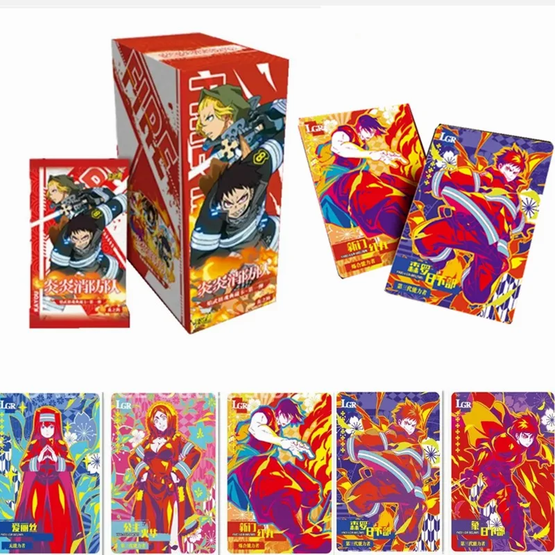 KAYOU Fire Force Card Shinra Kusakabe Arthur Boyle Maki Oze LGR Comics Peripheral Full Set of Card Collection Card Kids Xmas Toy