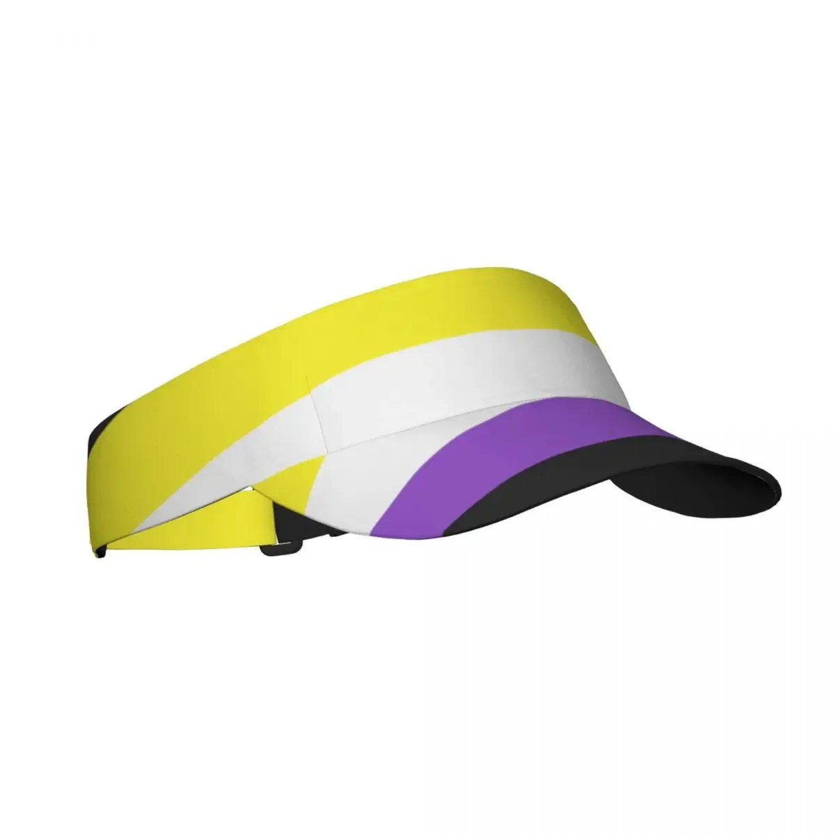 Sports Sun Cap Adjustable Visor UV Protection Top Empty Tennis  Running Sunscreen Hat Nonbinary Flag